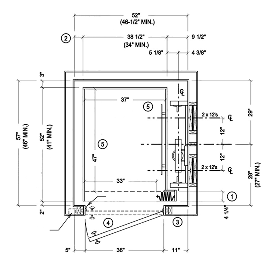  Фрагмент проекта лифтовой шахты. Ульяновск